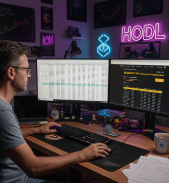 hombre declarando criptomonedas binance